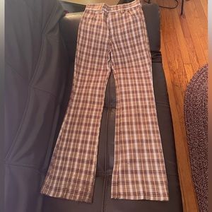 Plaid Wrangler flare pants